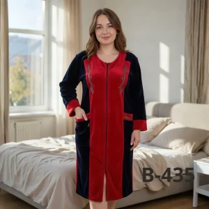 Ð–Ñ–Ð½Ð¾Ñ‡Ð¸Ð¹ Ð²ÐµÐ»ÑŽÑ€Ð¾Ð²Ð¸Ð¹ Ñ…Ð°Ð»Ð°Ñ‚ velvet dream Ð· Ð²Ð¸ÑˆÐ¸Ð²ÐºÐ¾ÑŽ