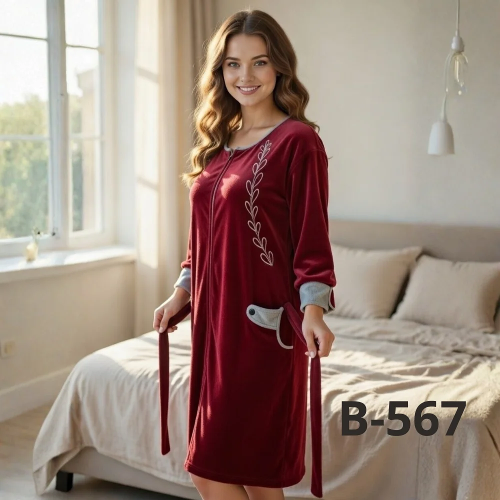 Жіночий велюровий халат luxury velvet