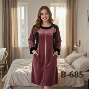 Ð–Ñ–Ð½Ð¾Ñ‡Ð¸Ð¹ Ñ…Ð°Ð»Ð°Ñ‚ Ð· Ð²ÐµÐ»ÑŽÑ€Ñƒ Ð±Ð°Ñ‚Ð°Ð» velour elegance plus size