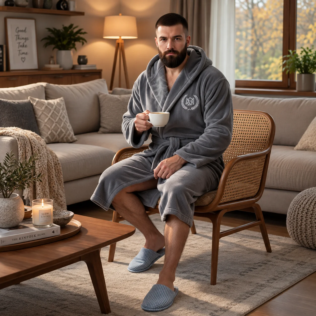 Чоловічій махровий халат royal comfort