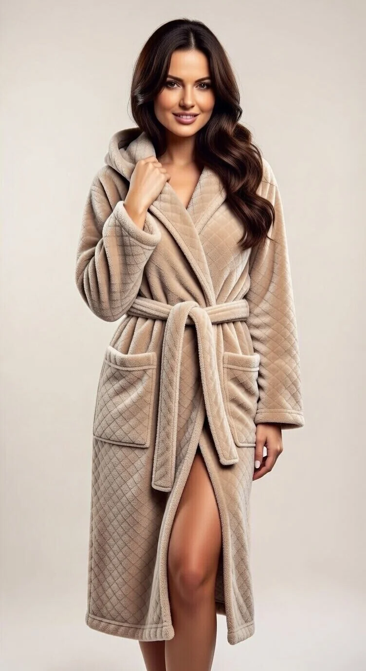 Махровий жіночій халат Stass moda