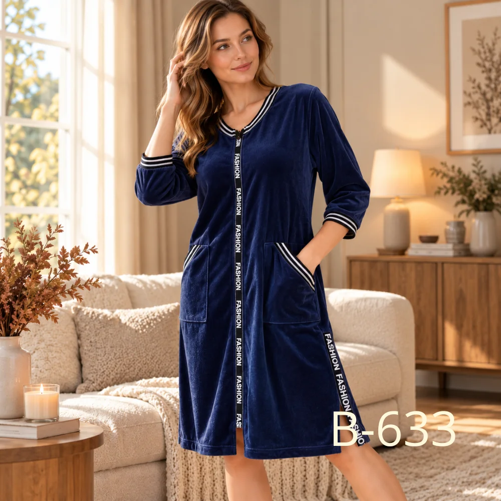 Жіночий велюровий халат Fashion Comfort від Stass Moda